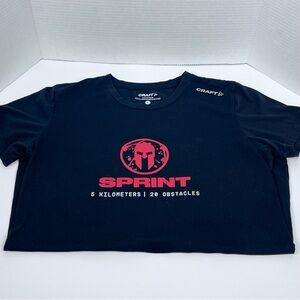Craft Women's Double Sided Graphic Print Spartan Sprint Finisher Tee Size L